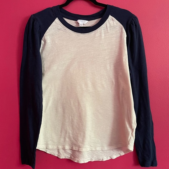 Time and Tru Tops - Time & Tru Blue Baseball Tee
